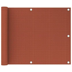 Balkonski zastor terakota 75 x 500 cm HDPE