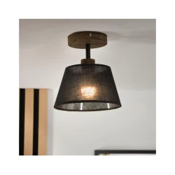 Brilagi - LED plafonski luster ANTHONY 1xE14/60W/230V hrast orah/crna