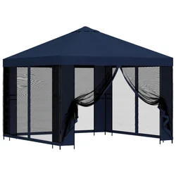 Vidaxl Vrtni gazebo s stranskimi stenami 3 x 3 m Modra