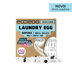 ECOEGG 4u1 dopuna za deterdžent i omekšivač za beli i svetli veš, Miris svežine -50 pranja