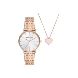 Ura in ogrlice Armani Exchange zlata barva
