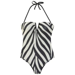 FRENCH CONNECTION Enodelne kopalke črna/bela