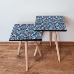 Hanah Home Set klub stočića 2Shp50, 2 komada, Plavi