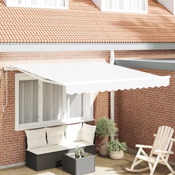 vidaXL vidaXL Avtomatska retractabilna tenda bela 350x250 cm, (22150156)