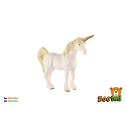 Enorog belo-zlati zooted plastika 16cm