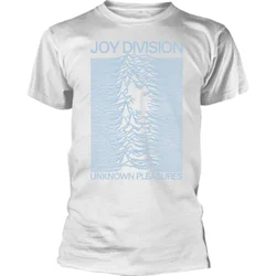 Joy Division Unknown Pleasures Blue on White White M Majica