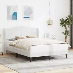 vidaXL Konstrukcija postelje Bela 120 x 200 cm Umetno usnje