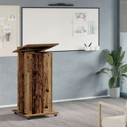 Podij s ladicama Staro drvo 55 x 55 x 107 cm Konstruirano drvo
