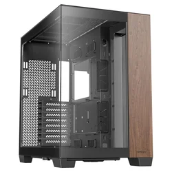 ANTEC C8 Wood Full-Tower okno črno/rjavo gaming ohišje