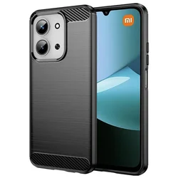 Techsuit - Carbon Silicone maska za Xiaomi Redmi 15C 4G / Redmi 15C 5G - crna