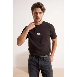 Trendyol Muška majica Tmnss24Ts00056, Braon