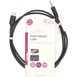 NEDIS CCGL65950BK10 Adapterski kabl sa USB-om do 3,5 mm, muški