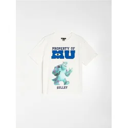 Sinsay - Pamučna majica kratkih rukava Monsters University - krem