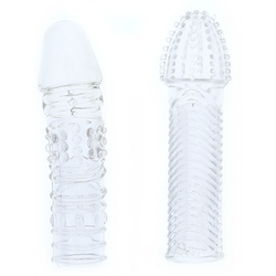 Menzstuff Set navlake za penis sa reljefom, 2 komada