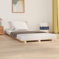 shumee vidaXL Posteljni okvir 75x190 cm masivni borov les