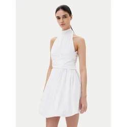 ViCOLO Cocktail obleka TD0606 Bela Regular Fit
