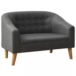 Dječja sofa od tkanine siva