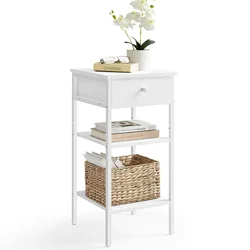 SONGMICS Nočna omarica 35x35x70 cm Bela, (5000273681)