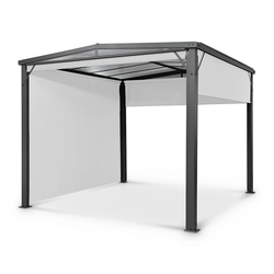 Blumfeldt Pantheon Cortina Solid Sky, pergola, zavetje, 3 × 3 m, polikarbonat, svetlo siva - Blumfeldt