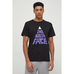 Pamučna majica The North Face za muškarce, boja: crna, s tiskom