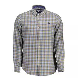 U.S. polo Assn. Muška košulja 64060-53310_Blu_881, Plavo-Žuta