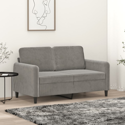 Dvosjed svjetlosivi 120 cm baršunasti