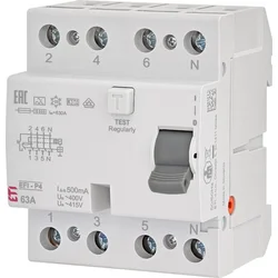 ETI Diferencialno stikalo EFI-P4 A 63/0,5