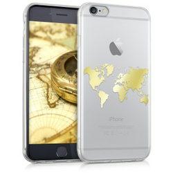 Prozoren ovitek za Apple iPhone 6 - zlata