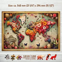 Wooden city - Puzzle Barvit zemljevid - 1 000 kosov