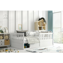 BMS Group Otroška postelja Smart - 80x160 cm - bela/bela