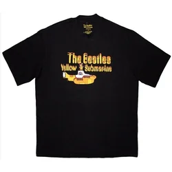The Beatles Majica Logo & Sub Unisex Black XL