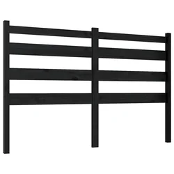 Vidaxl Posteljno vzglavje črno 166x4x100 cm trdna borovina