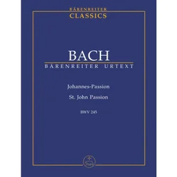 BACH: note JOHANNES PASSION BWV 245, VOCAL SCORE
