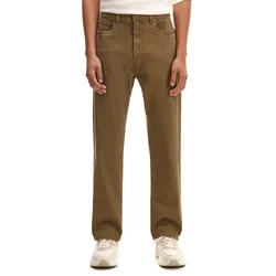 Cropp - Običan pantalone regular fit - maslina