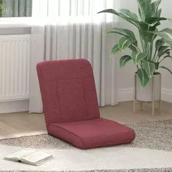 Podesivi podni naslonjač Vinska crvena Tkanina