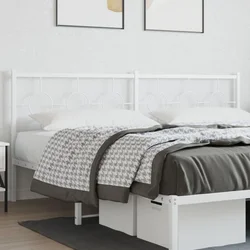Vidaxl vidaXL Kovinsko vzglavje postelje, belo, 200 cm
