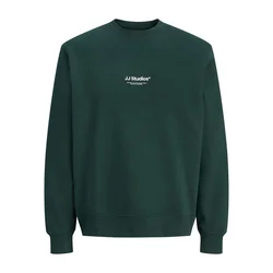 JACK & JONES Majica JJESoho temno zelena/bela