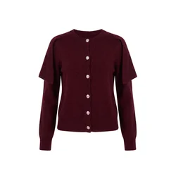 Trendyol ženski duks Twoaw27Hi00076, burgundac