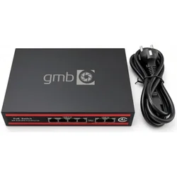 GEMBIRD GMB POE Switch FS1006P,IEEE802.3af/at, 4 PoE 10/100M, 2 UP-link 100/100M,52V 65W, 30W/PoE, VLAN 250m