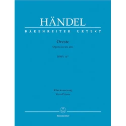 HANDEL:ORESTE HWV A/ 11 VOCAL SCORE