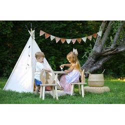 Hanah Home Dečiji set Deer Two Chair Set, Sto i 2 stolice, Bež