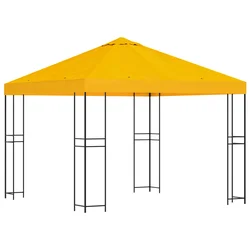 Gazebo 3 x 3 m Žuta Poliester i čelik 190 gsm