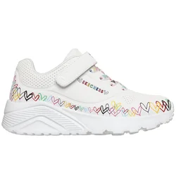 Skechers Patike za devojčice Uno Lite - Heart Craze, 314091L-WMLT, Bele