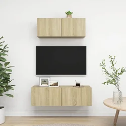 2-dijelni set TV ormarića boja hrasta sonome konstruirano drvo