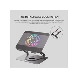 FANTECH Laptop Cooler NC30 RGB sivi