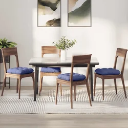 Jastučići za sjedenje 4 pcs Traper plava 45 x 45 x 12 cm