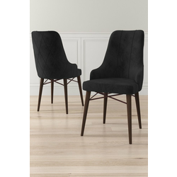 HANAH HOME Set 4 stolice Neta Black Brown