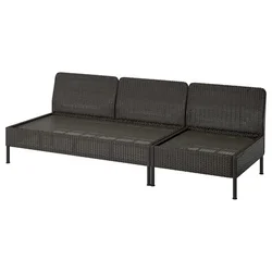 VITTSKÄR Sofa trosed, napolju/plastični ratan tamnosiva