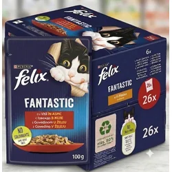 FELIX Vlažna hrana za mačke Govedina 85g  PAKET 26/1
