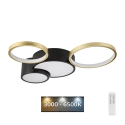 Prigušiva plafonska svetiljka ALIZEE LED/30W/230V 3000-6500K crna/zlatna